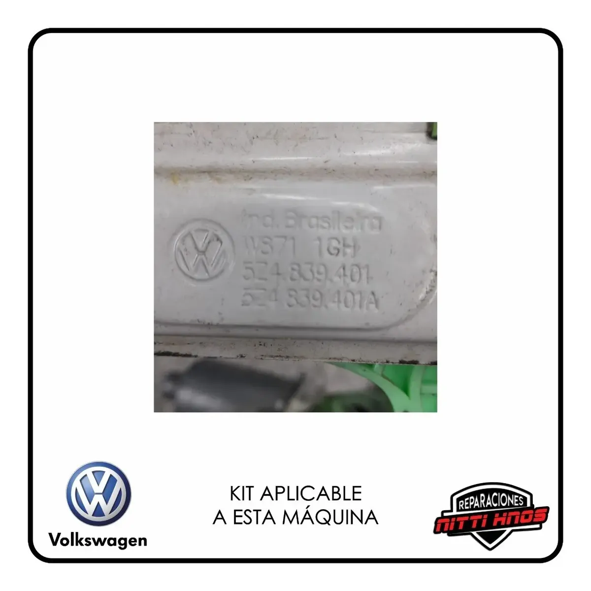 Kit Reparación Levanta Vidrios Vw Fox / Suran Tras Elec - 3