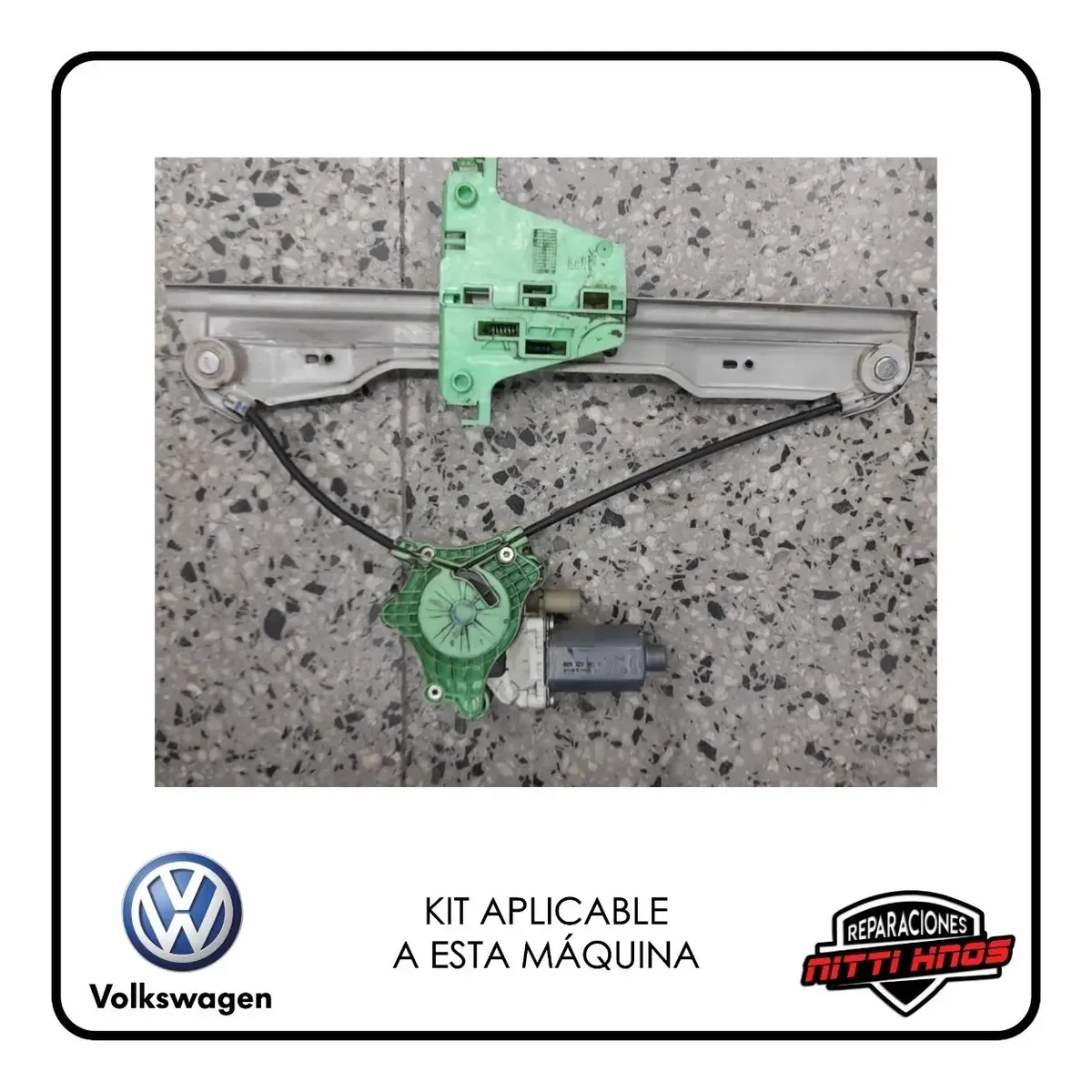 Kit Reparación Levanta Vidrios Vw Fox / Suran Tras Elec - 4