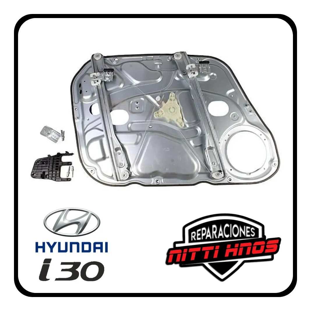 Juego Soporte P/ Maquina Levanta Vidrio Hyundai I-30 Izq - 2