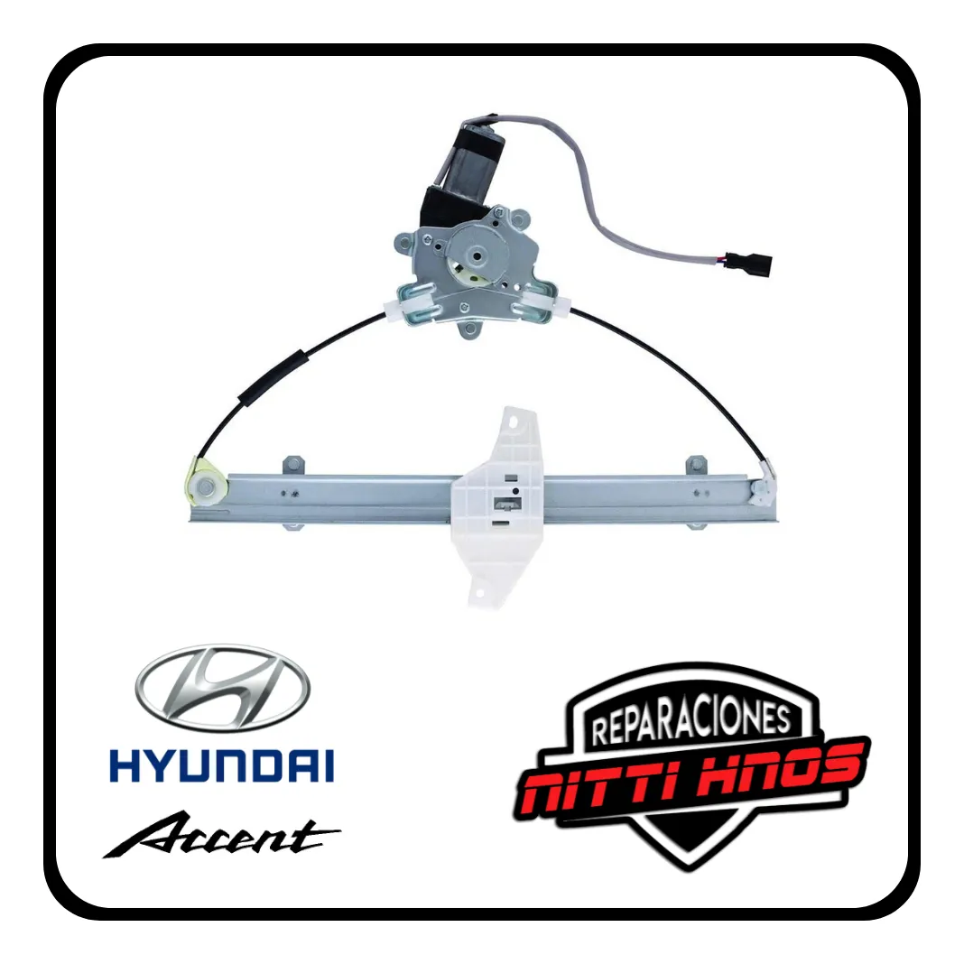 Soporte P/maquina Levantavidrio Hyundai Accent 00/06 Del Der - 2