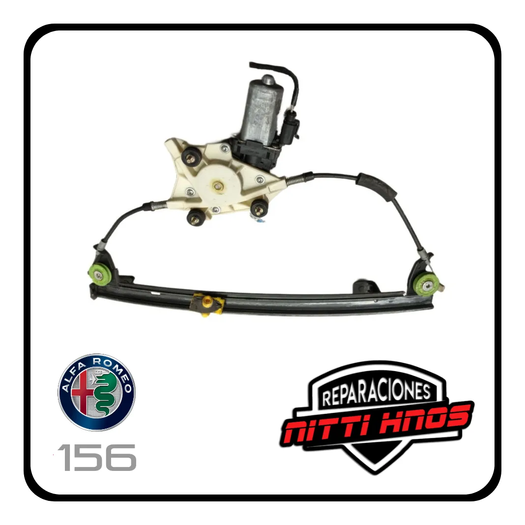 Soporte P/ Maquina Levanta Vidrio Alfa Romeo 156 96/07 Izq - 2